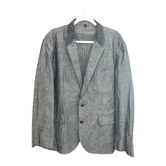 J Crew Ludlow Japanese Chambray 1/2 Lined Unstructured Sport Coat Size XL NWT - Picture 1 of 5
